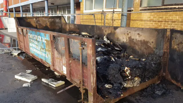 Brooklands School skip fire