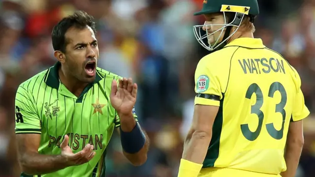 Wahab Riaz and Shane Watson