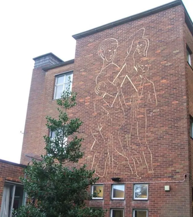 Philip Pape Mural at Baysgarth School in Barton on Humber