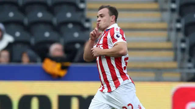 Xherdan Shaqiri celebrates