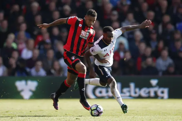 Danny Rose tugs back Joshua King