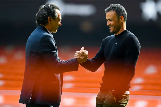 Cesare Prandelli and Luis Enrique