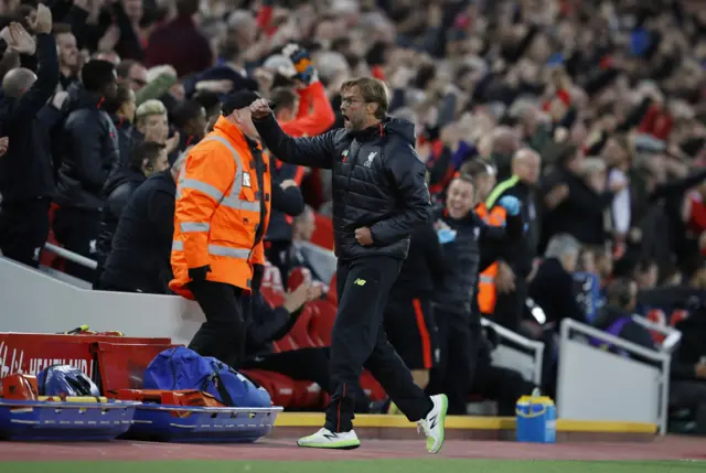 Jurgen Klopp celebrates