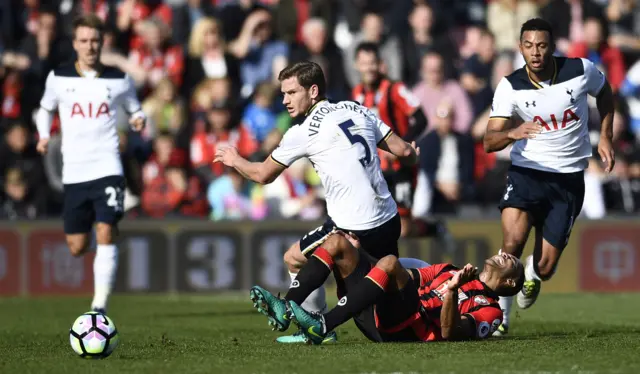 Callum Wilson and Jan Vertonghen