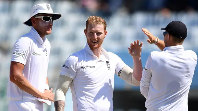 Ben Stokes (centre)