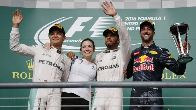 Podium celebrations