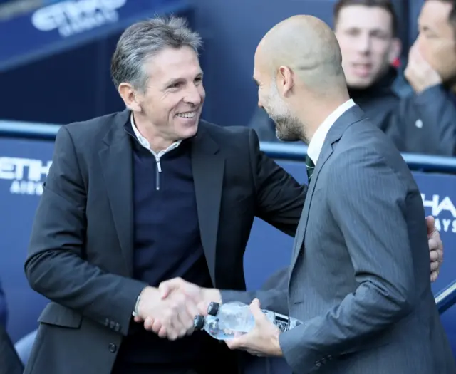 Claude Puel and Pep Guardiola