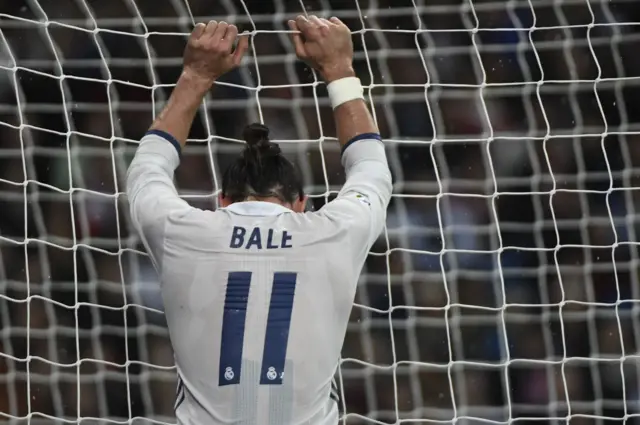 Gareth Bale frustrated