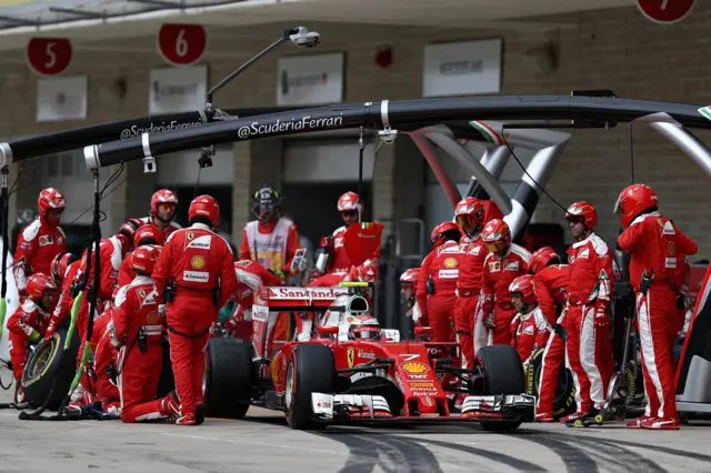 Raikkonen in the pit