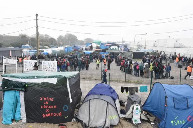 The "Jungle" camp in Calais