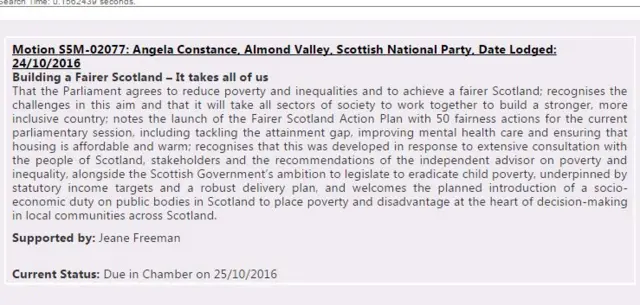 Scottish government motion