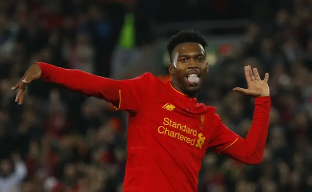 Daniel Sturridge celebrates