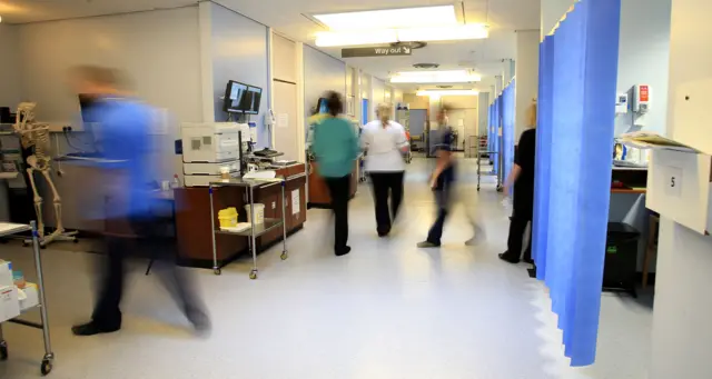 Inside a hospital ward