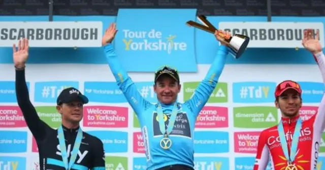 Tour de Yorkshire 2016 overall winner Thomas Voeckler celebrating