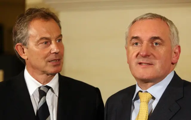 Tony Blair and Bertie Ahern