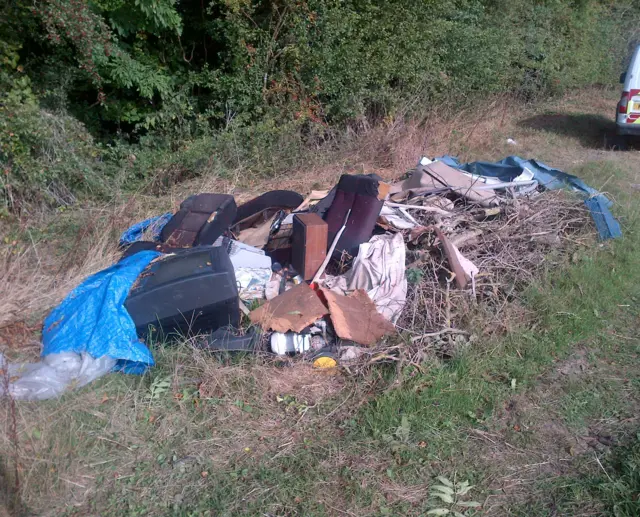 Fly tipped rubbish