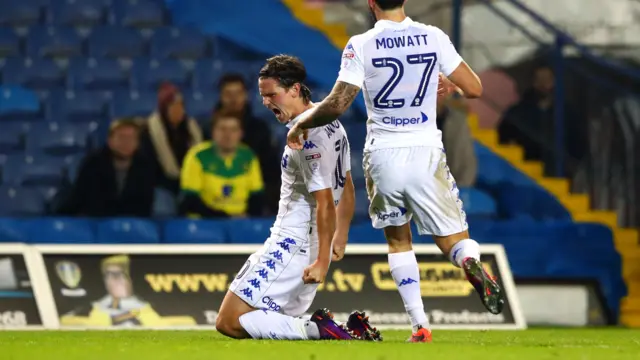 Marcus Antonsson of Leeds United celebrates