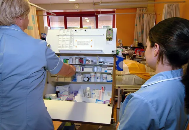 Nurses on a hospital ward