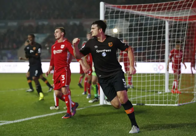 Harry Maguire celebrates