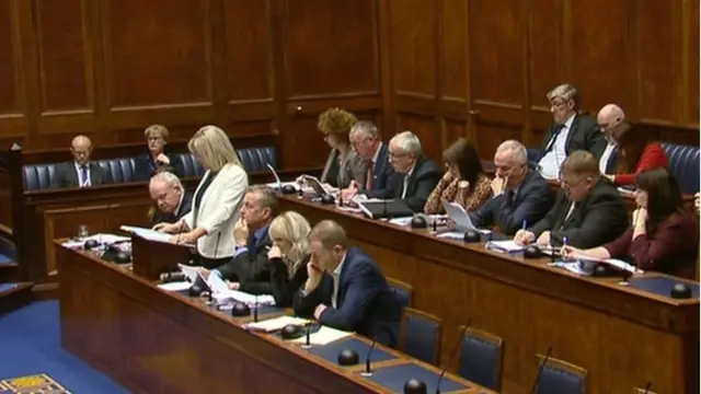 Michelle O'Neill speaking in the assembly