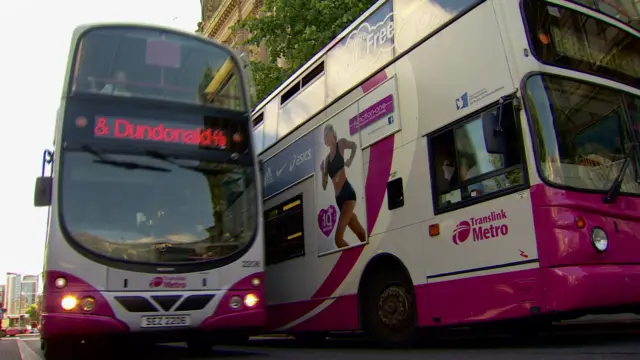 Buses in Belfast city centre