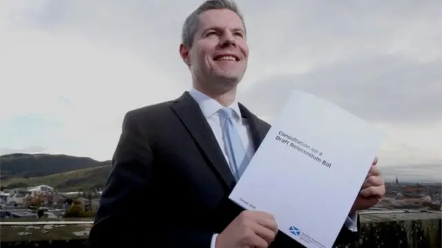 The draft Referendum Bill was formally unveiled by Constitution Secretary Derek Mackay