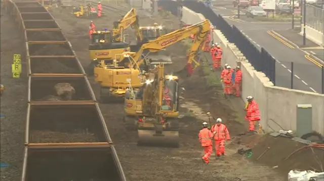 Staff working at Bromsgrove rail station