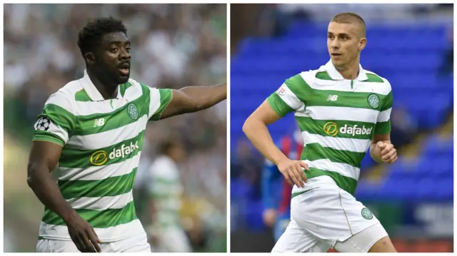 Celtic's Kolo Toure and Jozo Simunovic