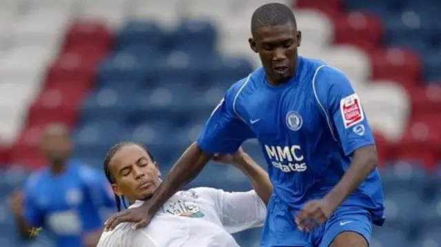 Barker playing for Rochdale