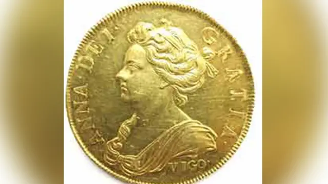 The Queen Anne 'Vigo' five guinea gold