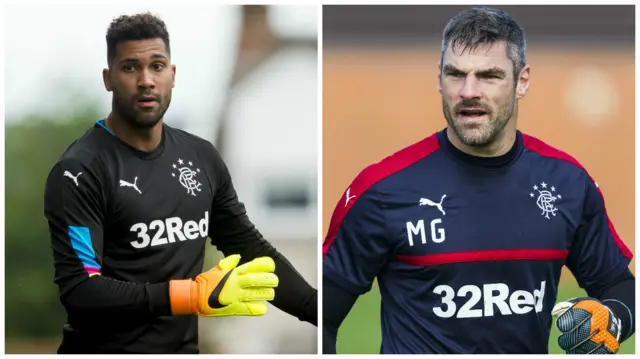 Rangers goalkeepers Wes Foderingham and Matt Gilks