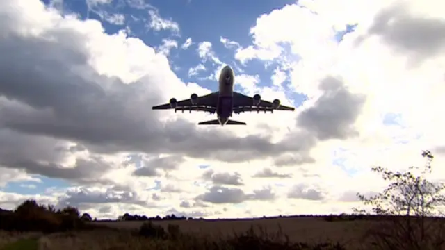 Aeroplane over Birmingham Airport