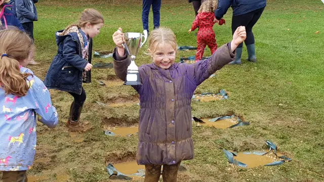 Melanie Miles with her trophy