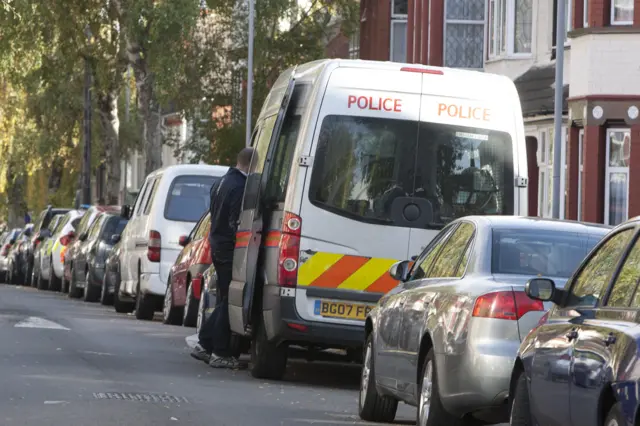 Police van in Luton