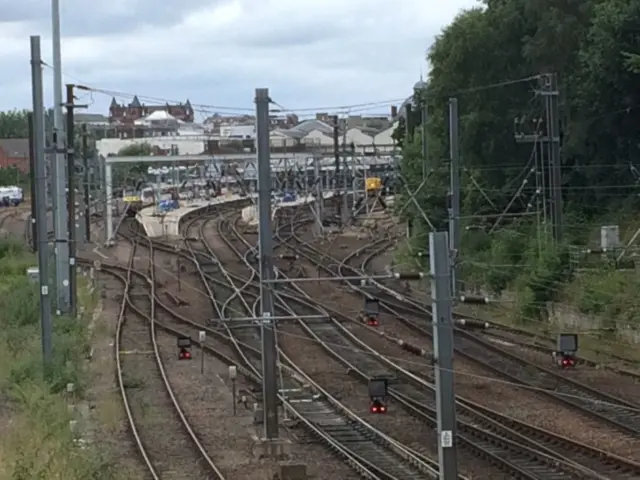 Rail tracks outside Norwich