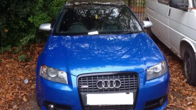 The 'suspicious' blue Audi