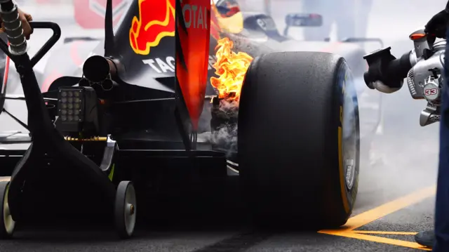 Max Verstappen fire