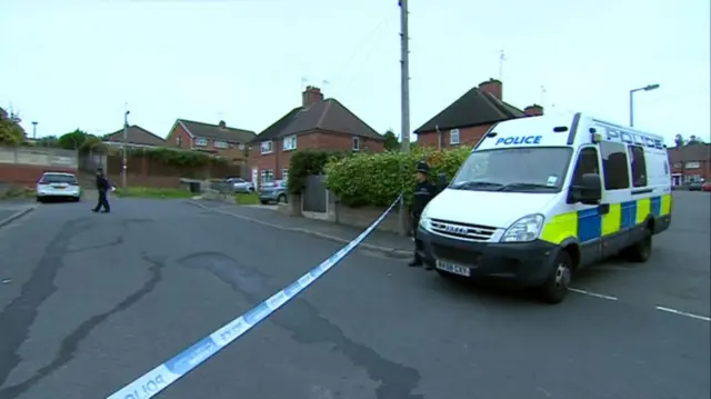 Police at Holland Road, Hamstead