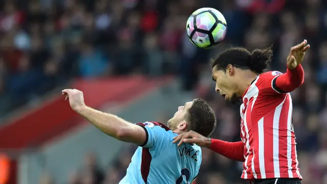 Sam Vokes and Virgil van Dijk