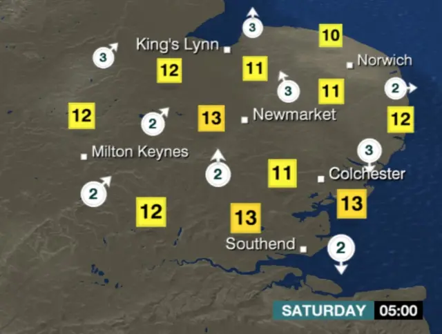 Overnight weather map