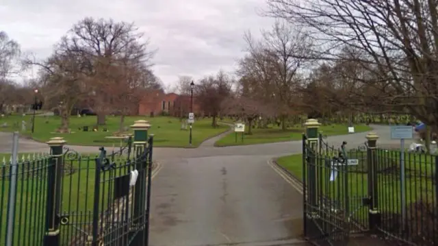 Crewe cemetery which has crematorium in its grounds