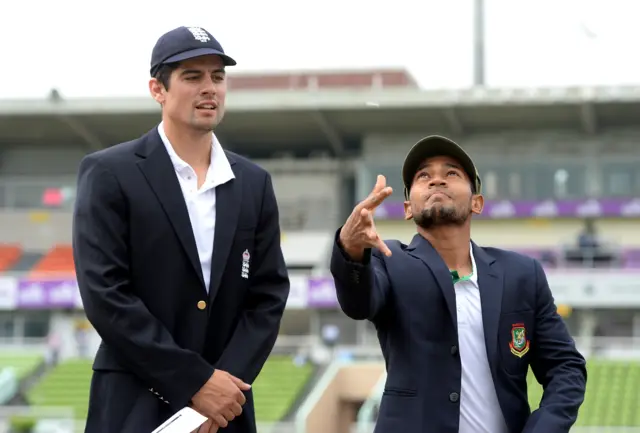 Alastair Cook and Mushfiqur Rahim