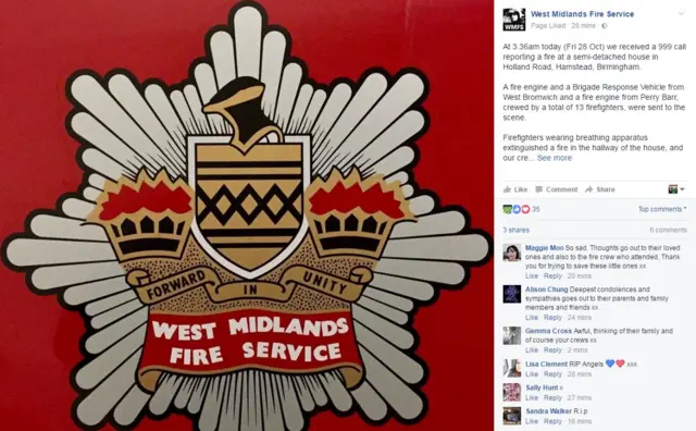 West Midlands Fire Service Facebook post