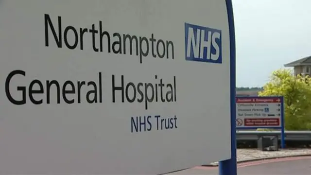 Northampton General Hospital signpost