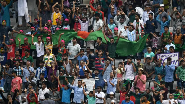 Spectators at the second Test