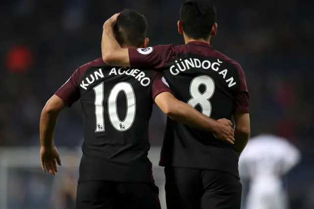 Sergio Aguero and Ilkay Gundogan