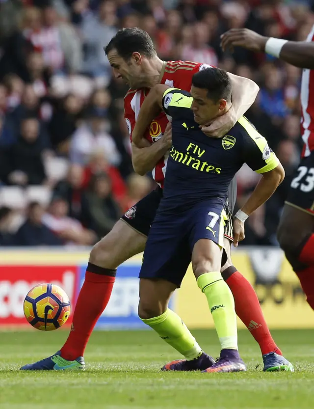 Alexis Sanchez and John O'Shea