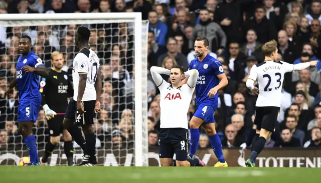 Vincent Janssen looks dejected