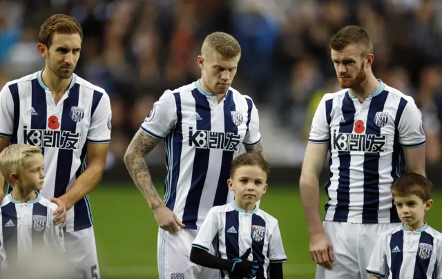 West Brom players