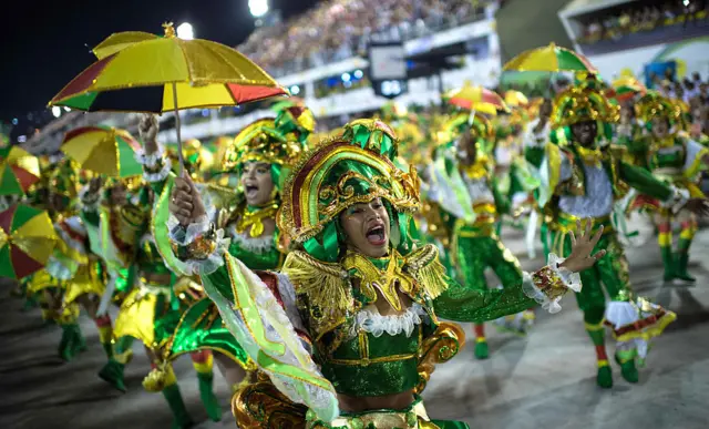 Samba dancers at Rio de Janeiro parade